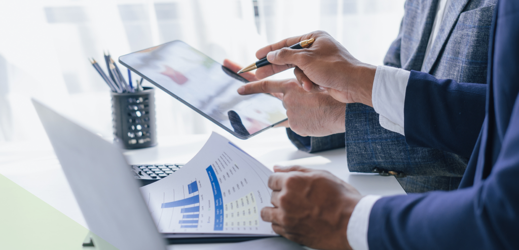 Tax Accountants reviewing financial data representing Tax, Accounting and Bookkeeping Services in Glendive, Montana
