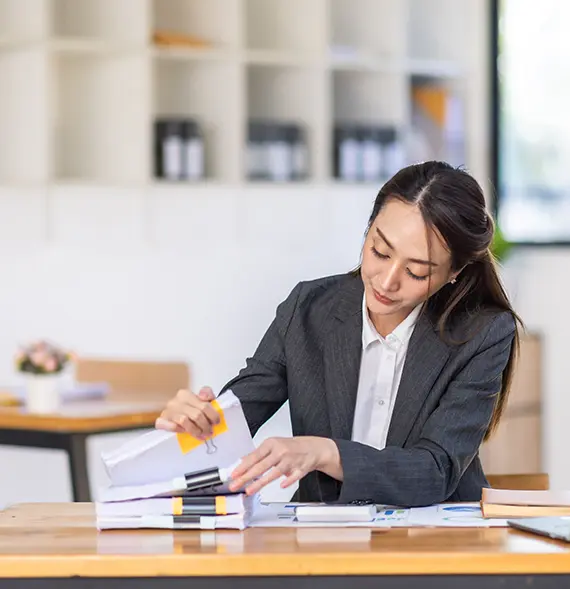 CPA professional viewing Accounting records representing Tax and Accounting Services in Billings, Montana